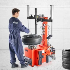 VEVOR Tire Changer Machine, 1.5HP Copper Motor, Durable Tire Changer with Air Pressure Gauge & Pneumatic Assist Arm, Pedal Operated Tire Changer with Thickened Chuck, Fit for Sedan/SUV/Pickup Truck