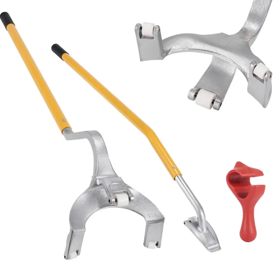 VEVOR Tire Mount Demount Tool, 22.5-24.5 inch Manual Steel Tire Changer Mount Demount Removal Tool, with Extra bead holder, Tubeless Truck Bead Breaker, 3 PCS Tire Changing Tools, Orange