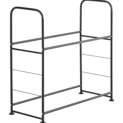 VEVOR Tire Storage Rack, 2-Shelf Tire Stand Holds up to 8 Standard Tires, Q195 Heavy-Duty Steel Tire Holder Carrier with Adjustable Height & Protective Cover for Garage Workshop, 396LBS Loading