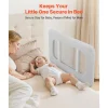 VEVOR Toddler Bed Rail, Kids Beds Guard Rail with Reinforced Iron Pipe and Oxford Cloth, Adjustable Height Bed Side Railing, Portable Guard Bumper Barrier for Crib, Bunk, 31.5 x 26.38 in, 1 Piece