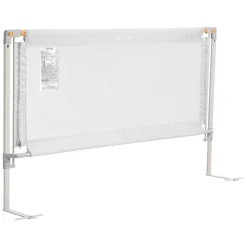 VEVOR Toddler Bed Rail, Kids Beds Guard Rail with Reinforced Iron Pipe and Oxford Cloth, Adjustable Height Bed Side Railing, Portable Guard Bumper Barrier for Crib, Bunk, 78.74 x 35.04 in, 1 Piece