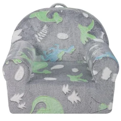 VEVOR Toddler Chair, Kids Armchair Comfy, Toddler Couch Sofa Bed Glow in The Dark, Kids Chair Seat Playroom Furniture for Kids Girls & Boys, Grey