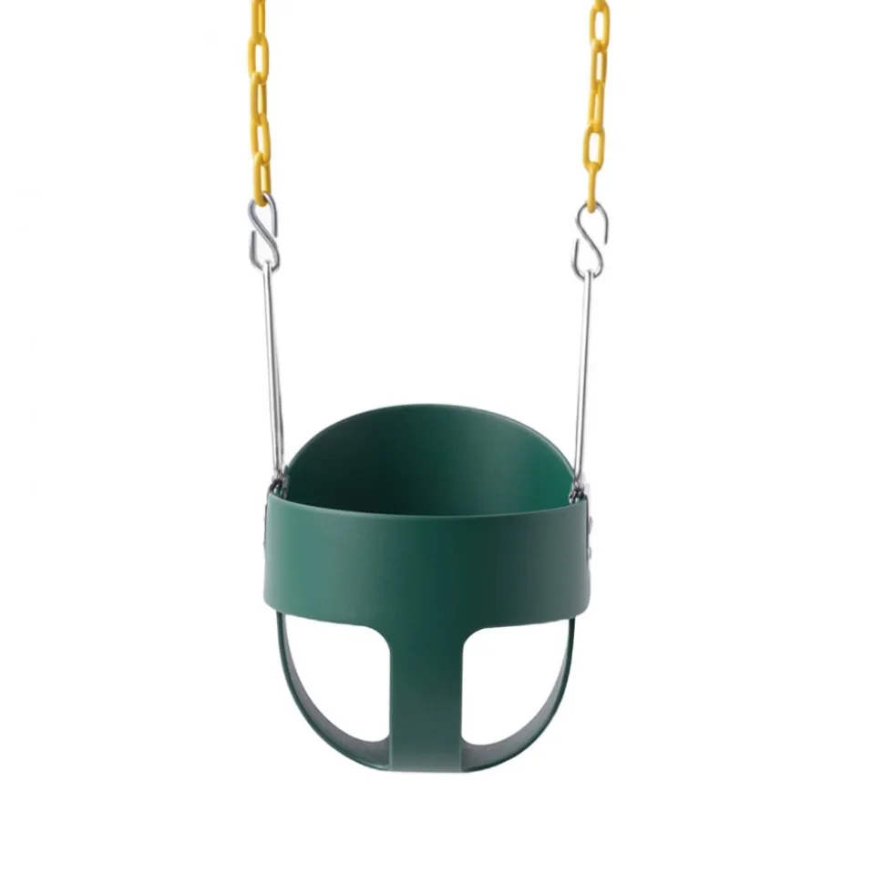 VEVOR Toddler Swing 300 lbs High Back Full Bucket Baby Swing Seat Pink, for Outdoor & Indoor Backyard Playground, Heavy-Duty Coated Chains and Carabiners, Fully Assembled Seat for Toddlers Age 3+
