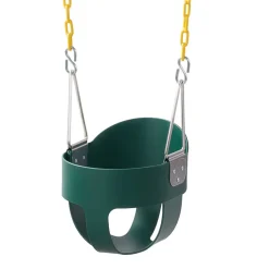 VEVOR Toddler Swing 300 lbs High Back Full Bucket Baby Swing Seat Pink, for Outdoor & Indoor Backyard Playground, Heavy-Duty Coated Chains and Carabiners, Fully Assembled Seat for Toddlers Age 3+
