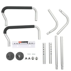 VEVOR Toilet Safety Rail, Bathroom Toilet Seat Frame, Adjustable Width & Height Fit Most Toilets, Supports 300lbs, Toilet Handles Grab Bars with Padded Armrests for Handicap, Disabled, Seniors