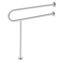 VEVOR Toilet Safety Rail, 31.5 Inch U-Shaped Handicap Grab Bar, 304 Stainless Steel Senior Safety Pole, Toilet Grab Bars with Anti-Slip Handle, 300 Lbs Load Capacity Security Handrail with Support Leg