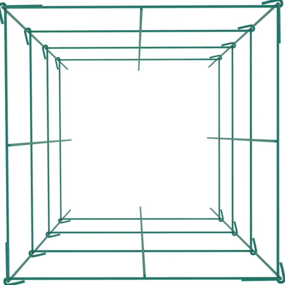 VEVOR Tomato Cages, 11.8" x 11.8" x 46.1", 10 Packs Square Plant Support Cages, Silver PVC-Coated Steel Tomato Towers for Climbing Vegetables, Plants, Flowers, Fruits