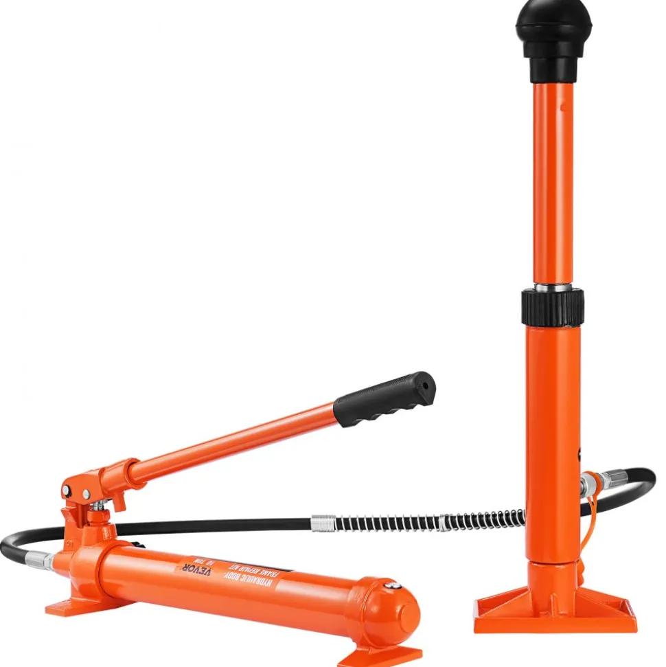 VEVOR 10 Ton Porta Power Kit, Hydraulic Ram with Pump, Car Jack with 4.6 ft/1.4 m Oil Hose, Bent Frame Repair Tool with Storage Case for Automotive, Garage, Heavy Equipment, Mechanic (22046 LBS)