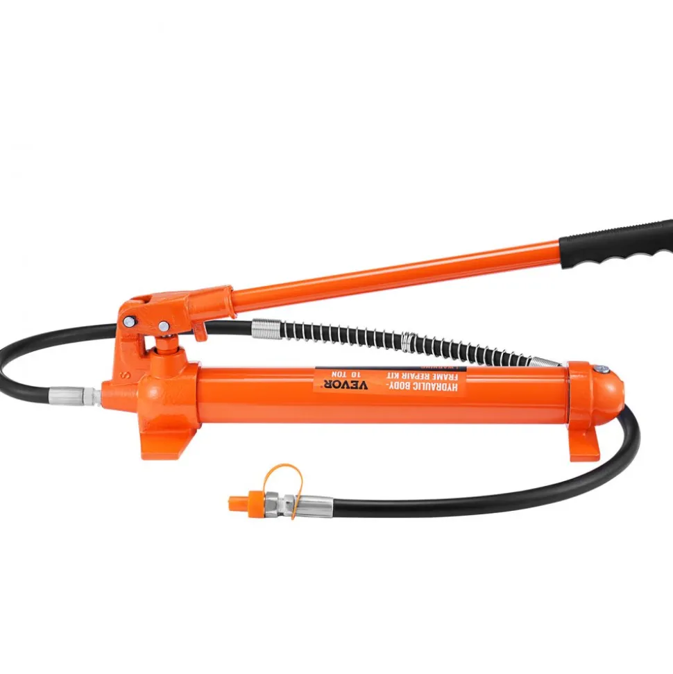 VEVOR 10 Ton Porta Power Kit, Hydraulic Ram with Pump, Car Jack with 4.6 ft/1.4 m Oil Hose, Bent Frame Repair Tool with Storage Case for Automotive, Garage, Heavy Equipment, Mechanic (22046 LBS)