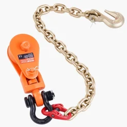 VEVOR 2 Ton Snatch Block with G80 Chain, Swivel Shackle, 3