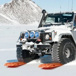 VEVOR 10 TON Traction Boards with PP Material, Recovery Boards for Off-road Vehicles/Cars/Pickups/SUVs/RVs, Pair Tire Traction Mats on Snow, Sand, Mud and Loose Terrain, Storage Bag, Long, Orange