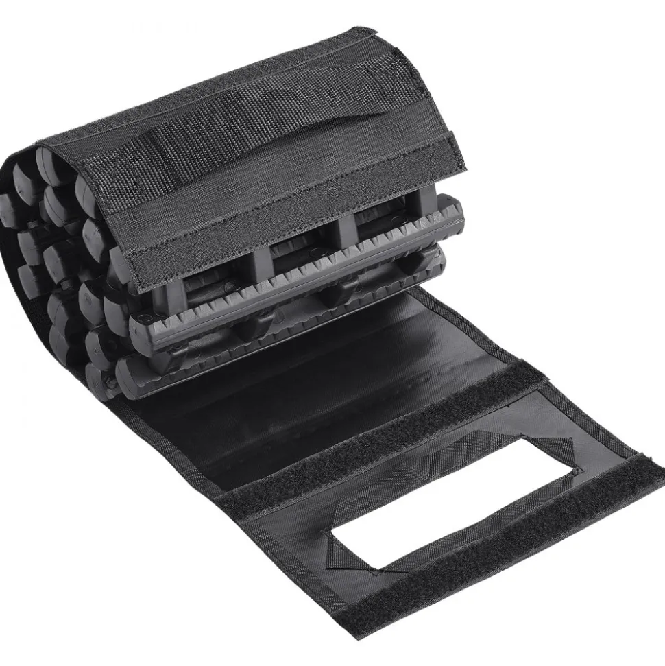 VEVOR 7 TON Traction Boards with TPR Material, Recovery Boards for Off-road Vehicles/Cars/Pickups/SUVs/RVs, Pair Tire Traction Mats on Snow, Sand, Mud and Loose Terrain, Storage Bags, Short, Black