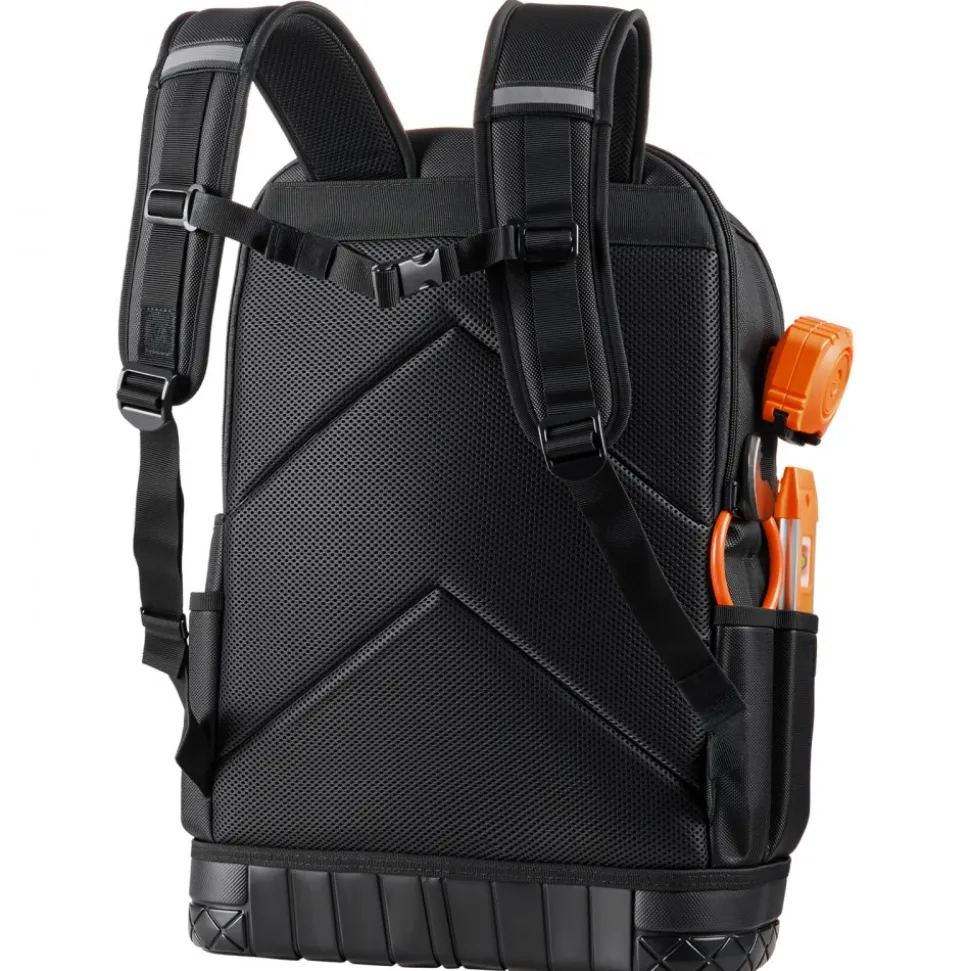 VEVOR Tool Backpack, 65 Pockets, Heavy-duty Tools Storage Organizer Work Bags with Laptop Compartment & Molded Base, Electrician Jobsite Backpack for Electrician, Repairman, and HVAC Techs