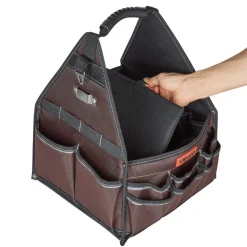 VEVOR Tool Bag, 13 Inch, 45-Pocket Open Top Tool Tote, Electrical Maintenance Toolbox Organizer Storage with Handle, Adjustable Shoulder Strap, Portable Toolbag, for Professionals DIY & Jobsite Use