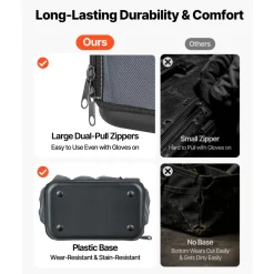 VEVOR Tool Bag, 13.2 Inch, 39-Pocket Open Top Tool Pouch, Portable Electrical Maintenance Toolbox Organizer Storage with Hard Plastic Base, Adjustable Shoulder Strap, for Professionals DIY & Jobsite
