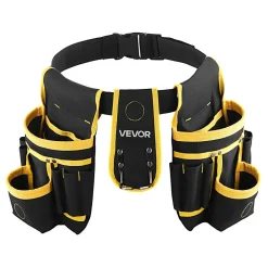 VEVOR Tool Belt, Magnetic Tool Pouch for Men, 28 Pockets Heavy Duty Adjustable Utility Belt Detachable Work Bag for Electrician, Carpenter, Construction, Work Apron Organizer, Waist Adjust 31 to 48in