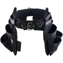 VEVOR Tool Belt, 18 Pockets Professional Tool Pouch for Men, Heavy Duty Adjustable Utility Belt Detachable Work Bag for Electrician, Carpenter, Construction, Work Apron Organizer, Adjusts 31in to 51in
