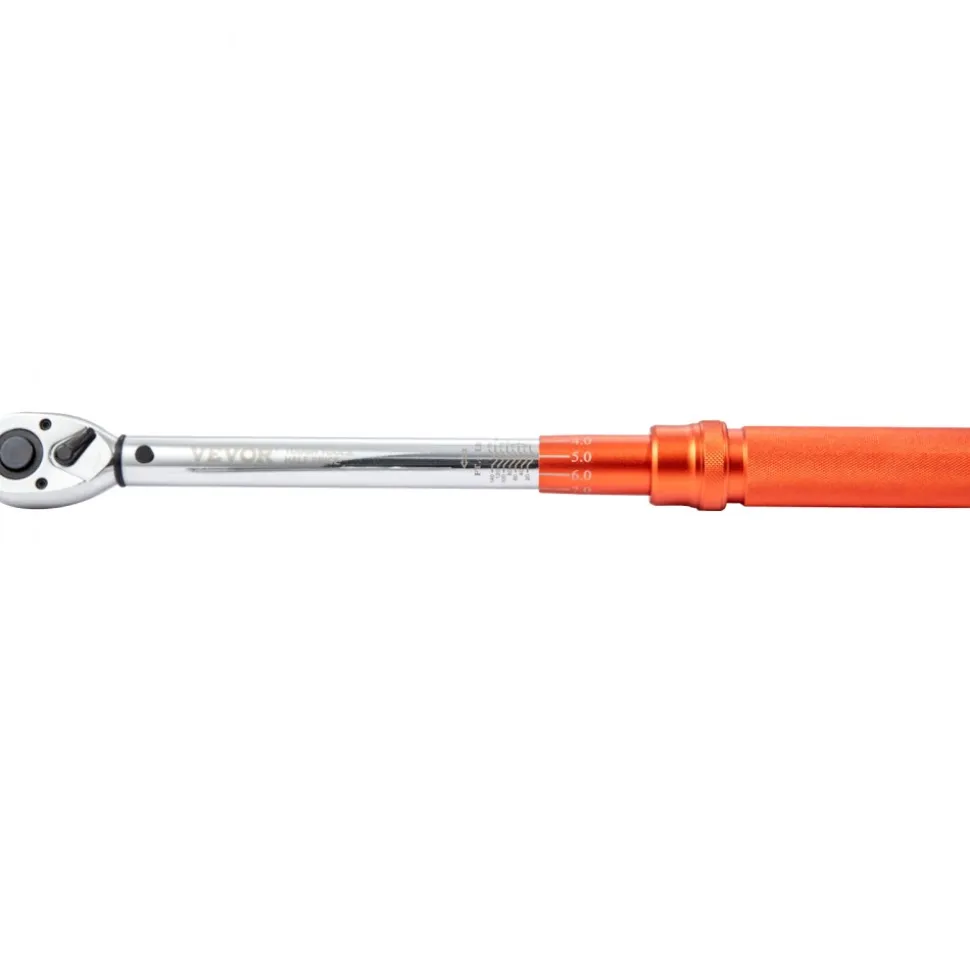 VEVOR Torque Wrench, 10-150ft.lb/14-204n.m 1/2-inch Drive Click Torque Wrench, Dual-Direction Adjustable Torque Wrench Set, Mechanical Dual Range Scales Torque Wrench Kit with Adapters Extension Rod