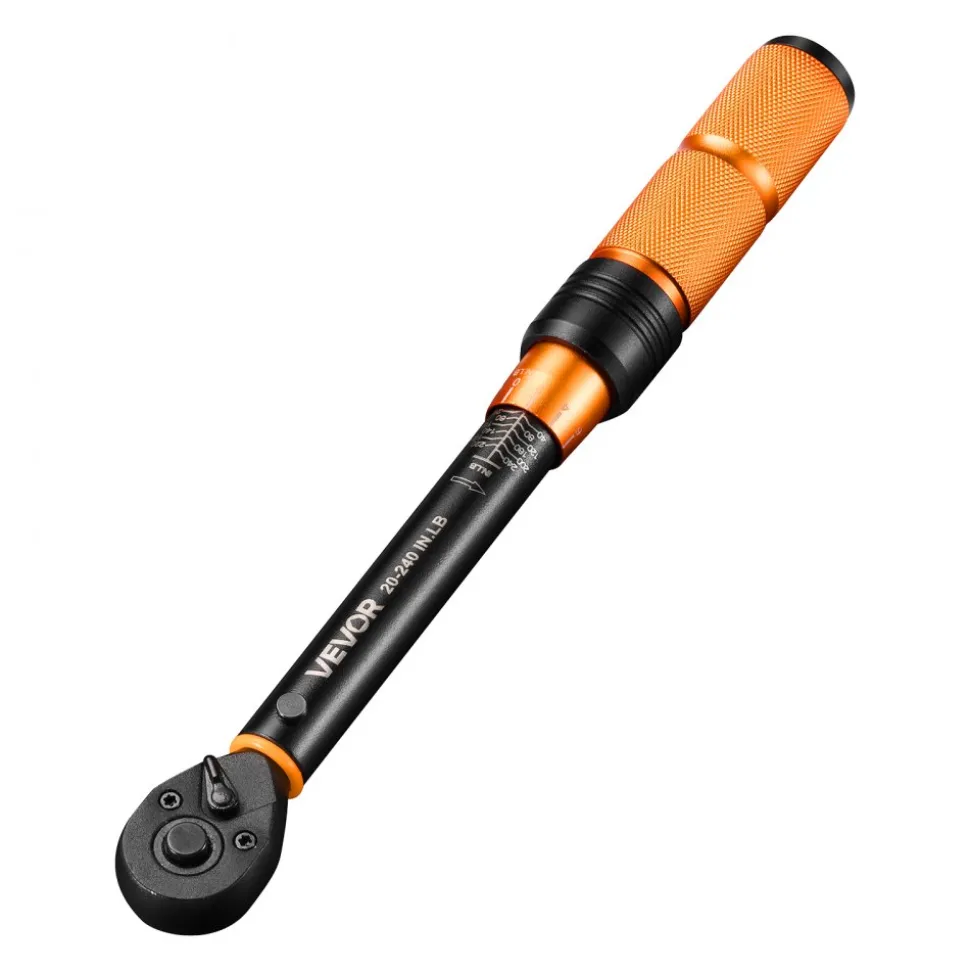 VEVOR Torque Wrench Set 1/4" 3/8" 1/2" Drive Click Torque Wrench 47-Piece, Dual Scale Readings, ±3% High Precision, with Spark Plug Sockets, Bits, Extension Bars, Storage Case, for Automotive Repair