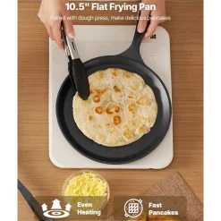VEVOR Tortilla Press, 10 Inch Cast Iron Tortilla and Roti Maker, Heavy Duty Tortilladora Press, Pataconera Makers with Handle and 100 Pcs Parchment Paper, Dough Taco Press for Flour Tortilla, Tawa