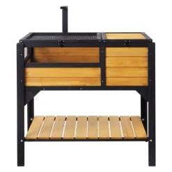 VEVOR Tortoise Habitat, Wooden Tortoise House Indoor & Outdoor, Rolling Tortoise Enclosure with Light Stand, Reptile Enclosure Small Animal Cage with Stand Legs, Wheels, for Gecko, Lizard, Snake