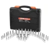 VEVOR Torx Bit Socket and External Torx Socket Set, 60-Piece T6-T70, TT6-TT70, TP8-TP60, E4-E24, S2 Alloy Steel and Cr-V Steel, 1/4 in, 3/8 in, and 1/2 in Drives, with Enhanced Storage Case, Hand Use