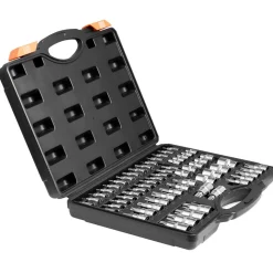 VEVOR Torx Bit Socket and External Torx Socket Set, 60-Piece T6-T70, TT6-TT70, TP8-TP60, E4-E24, S2 Alloy Steel and Cr-V Steel, 1/4 in, 3/8 in, and 1/2 in Drives, with Enhanced Storage Case, Hand Use