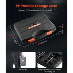 VEVOR Torx Bit Socket and External Torx Socket Set, 60-Piece T6-T70, TT6-TT70, TP8-TP60, E4-E24, S2 Alloy Steel and Cr-V Steel, 1/4 in, 3/8 in, and 1/2 in Drives, with Enhanced Storage Case, Hand Use