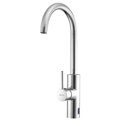 VEVOR Touchless Kitchen Bar Sink Faucet, Single Handle Automatic Motion Sensor Bathroom Faucet, Hands-Free Adjustable Cold Hot Water Mixer Flexible Swivel for 9/16 in Pipe,Chrome Plated Silver