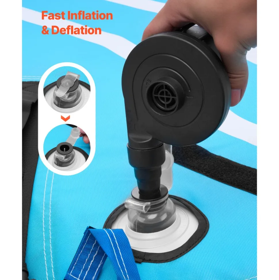 VEVOR Towable Tubes for Boating, 3-Rider Inflatable Towable Tube for Boat to Pull, 510 lbs Capacity Water Sports Boating Tubes - with Full Nylon Cover, Dual Tow Points, Safety Valve & Padded Handles