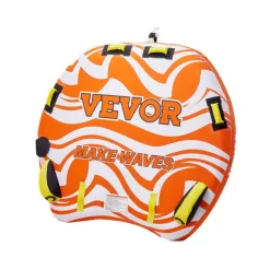 VEVOR Towable Tubes for Boating, 1-2 Riders Inflatable Towable Tube for Boat to Pull, 340lbs Capacity Boat Tubes and Towables for Water Sports - with Fins, Double-Stitched Nylon Cover & Padded Handles