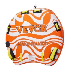 VEVOR Towable Tubes for Boating, 1-2 Riders Inflatable Towable Tube for Boat to Pull, 340lbs Capacity Boat Tubes and Towables for Water Sports - with Fins, Double-Stitched Nylon Cover & Padded Handles