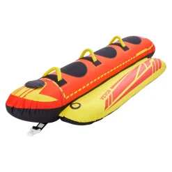 VEVOR Towable Tubes for Boating, 1-3 Riders Inflatable Boat Tubes and Towables, 510lbs Capacity Hot Dog Water Sport Tube for Boat to Pull - with Full Nylon Cover, Padded Handles & Speed Safety Valve