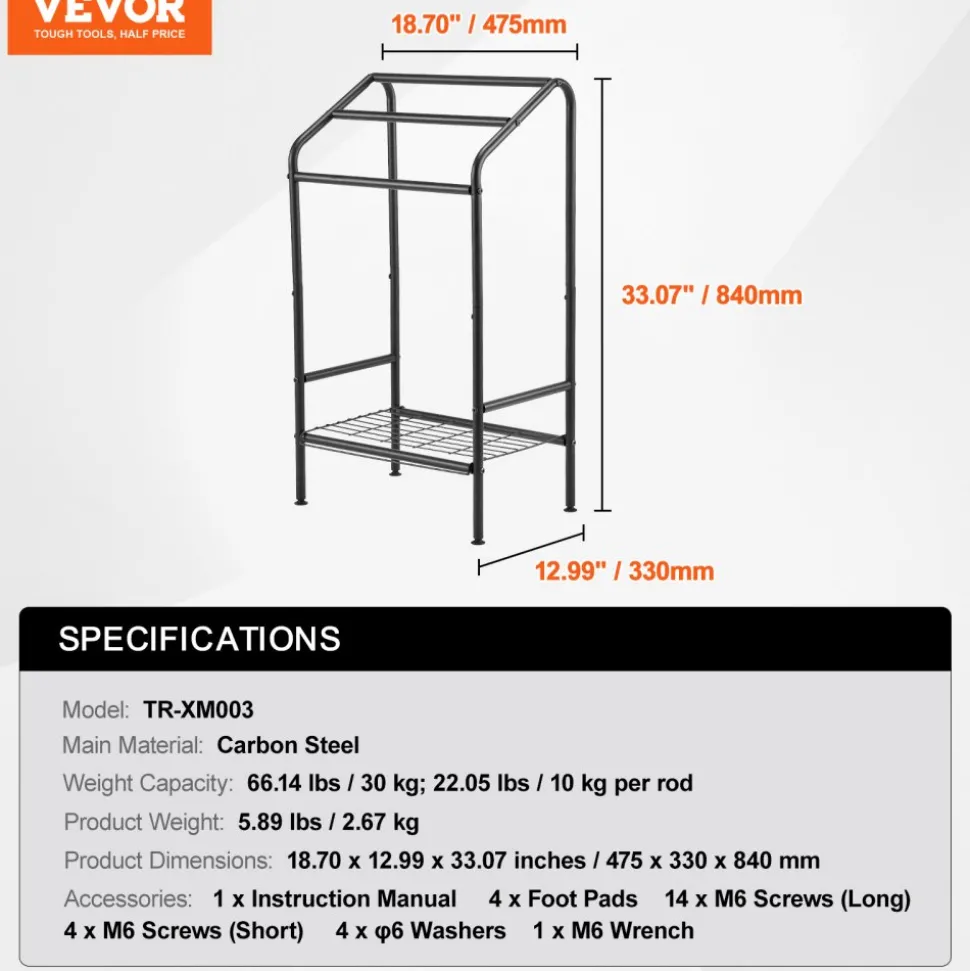 VEVOR Towel Rack, 3 Bars Outdoor Towel Holder with Metal Base, Freestanding Pool Towel Hanger Stand Next to Hot Tub, Outdoor Indoor Quilt Drying Rack Organizer, Ideal for Pool, Bathroom, Spa, Black