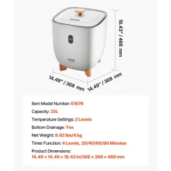VEVOR Towel Warmers for Bathroom, 25 L Towel Warmer Bucket with Auto Shut Off for Spa Fits up to 5 Oversized Bath Towels, Blankets, Clothes, Bathrobes, PJ's and More