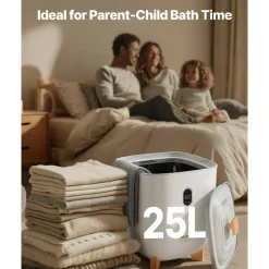 VEVOR Towel Warmers for Bathroom, 25 L Towel Warmer Bucket with Auto Shut Off for Spa Fits up to 5 Oversized Bath Towels, Blankets, Clothes, Bathrobes, PJ's and More