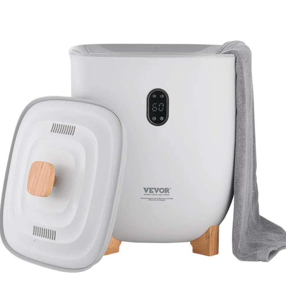 VEVOR Towel Warmers for Bathroom, 25 L Towel Warmer Bucket with Auto Shut Off for Spa Fits up to 5 Oversized Bath Towels, Blankets, Clothes, Bathrobes, PJ's and More