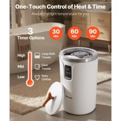 VEVOR Towel Warmers for Bathroom, Towel Warmer Bucket with 24H Delay Timer & Child Lock & Auto Shut Off for Spa Fits up to 3 Oversized Bath Towels, Blankets, Clothes, Bathrobes, PJ's and More
