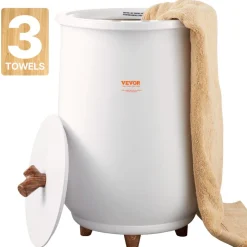 VEVOR Towel Warmers for Bathroom, Towel Warmer Bucket Auto Shut Off for Spa Fits up to 3 Oversized Bath Towels, Blankets, Clothes, Bathrobes, PJ's and More