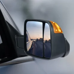 VEVOR Towing Mirrors, for 2009-2018 Dodge Ram 1500, 2010-2018 Ram 2500 3500, 2019-2023 Ram 1500 Classic Model, Power Heated with Signal Light & Puddle Light, Manual Controlling Flipping Folding, Black