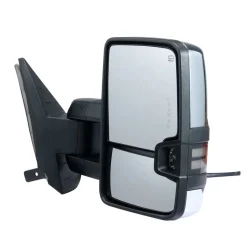VEVOR Towing Mirrors, Left & Right Pair Set for Chevrolet Silverado (2003-2007)/GMC/Cadillac, Power Heated Tow Mirror with Signal Light, Manual Controlling Telescoping Folding, Heating Defrost, Silver