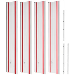 VEVOR Track Saw Guide Rail, 110-Inch Cutting Range, Kit Includes 4 x 27.5 in Aluminum Extruded Guide Rails and 3 Connectors, Compatible with Makita, Festool & WEN Track Saws, for Woodworking Projects