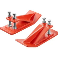 VEVOR Tractor Bucket Protector, 2PCS Heavy Duty Steel Bucket Edge Protectors, Edge Tamer Anti-Skid Device with Double Hexagon Lock Nuts and Bolts, for Snow, Leave Removal & Spreading Gravel (Orange)