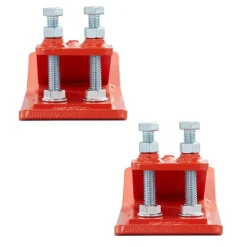 VEVOR Tractor Bucket Protector, 2PCS Heavy Duty Steel Bucket Edge Protectors, Edge Tamer Anti-Skid Device with Double Hexagon Lock Nuts and Bolts, for Snow, Leave Removal & Spreading Gravel (Orange)