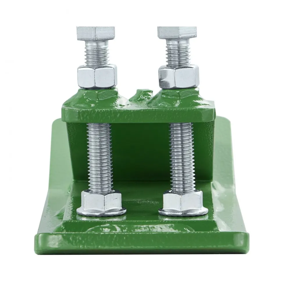 VEVOR Tractor Bucket Protector, 2PCS Heavy Duty Steel Bucket Edge Protectors, Edge Tamer Anti-Skid Device with Double Hexagon Lock Nuts and Bolts, for Snow, Leave Removal & Spreading Gravel (Green)