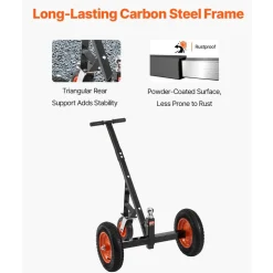VEVOR Trailer Dolly, 1000lbs Tongue Weight Capacity, Carbon Steel Trailer Mover with 2 inch Ball, 14 inch Pneumatic Tires, Portable Tow Dolly for Moving RV Trailer