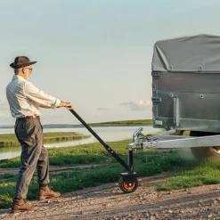 VEVOR Trailer Dolly, 300lbs Tongue Weight Capacity, 16.5 inch and 22 inch Height Adjustable Trailer Dolly, with 1-7/8 inch and 2 inch Balls, 8.5 inch Pneumatic Rubber Tire, for Moving RV Trailer