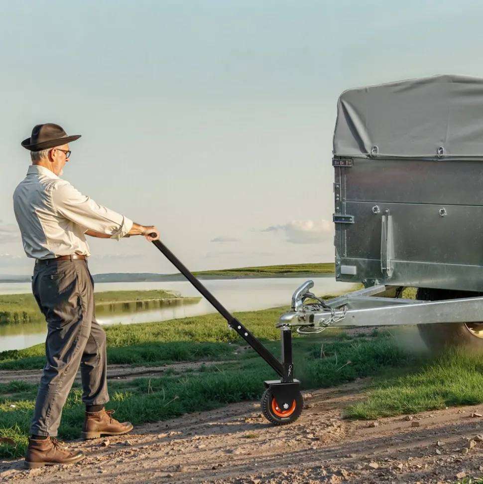 VEVOR Trailer Dolly, 300lbs Tongue Weight Capacity, 16.5 inch and 22 inch Height Adjustable Trailer Dolly, with 1-7/8 inch and 2 inch Balls, 8.5 inch Pneumatic Rubber Tire, for Moving RV Trailer