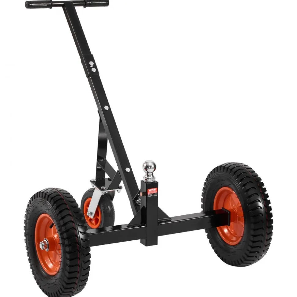 VEVOR Trailer Dolly, 1200lbs Tongue Weight Capacity, Carbon Steel Trailer Mover with 2 inch Ball, 15.2 inch Pneumatic Tires, Portable Tow Dolly for Moving RV Trailer