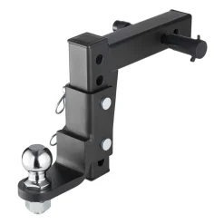 VEVOR Trailer Hitch Ball Mount, Fit 2-Inch Receiver, Adjustable Trailer Hitch with 2 Inch Ball & Pin, 7500 lbs GTW, 9.5 Inch Drop, Towing Ball Mounts for RVs, Off-Road Vehicles and Trucks, Black